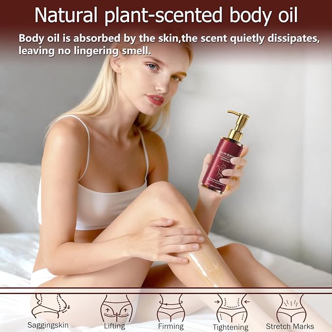 Body Firming Oil,Glow body oil for women,Body Oil After Shower Tightening&Hydrating Treatment for Arms,Legs,Stomach&Body,Natural Firming Oil for Dry Skin,Non-Greasy Body Serum-2pk (4.06 FL OZ)