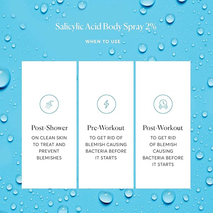 Naturium Salicylic Acid Body Spray 2%, Blemish-Fighting & Pore Treatment, with Niacinamide Plus Encapsulated Salicylic Acid, 4 oz