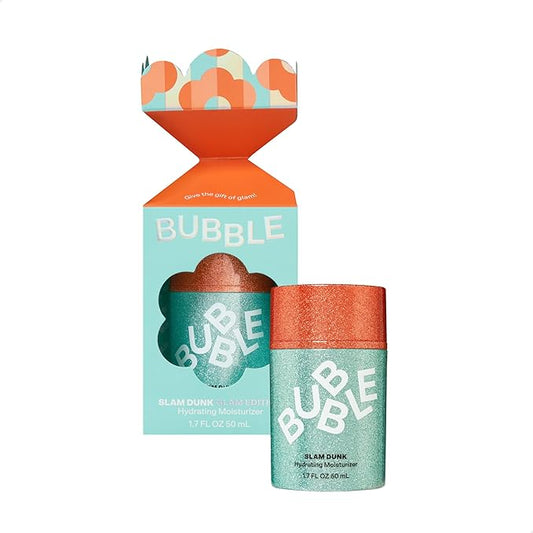 Bubble Skincare Slam Dunk Hydrating Face Moisturizer - Lightweight Face Lotion With Vitamin E + Aloe Vera - Daily Facial Moisturizer for Normal + Dry Skin - Glam Edition (50ml)
