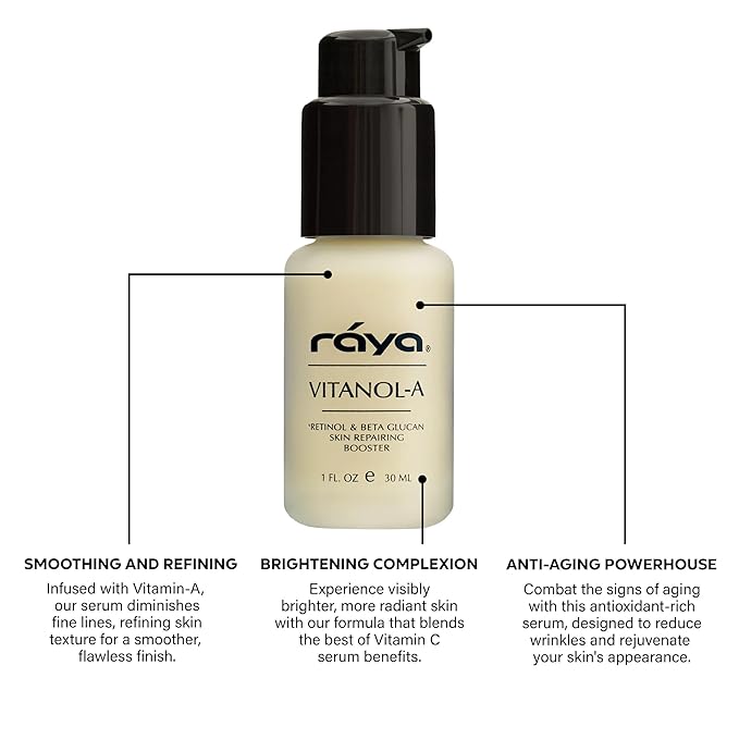 RAYA Vitanol - A (501) Serum for Face | Vitamin-A & Vitamin C Serum | Anti-Aging, Antioxidant Face | Skin Care for Oily Skin | Smoothing, Refining & Skin lightening