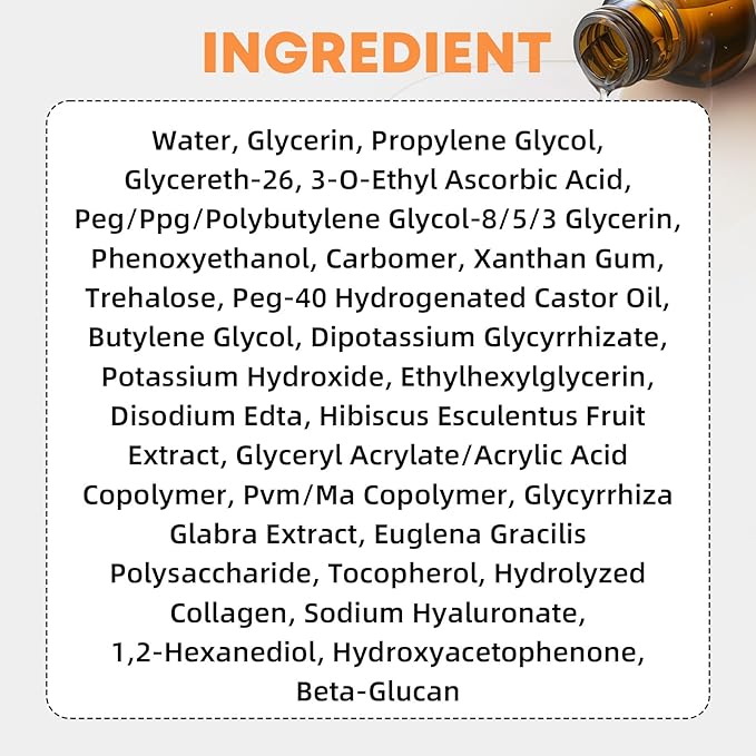 Vitamin C Serum for Face with Hyaluronic Acid & Vitamin E - Brightening Anti-Aging Serum & Dark Spot Corrector for Sensitive Skin, Hydrates Firms Lifts and Smooths Wrinkles & Age Spots