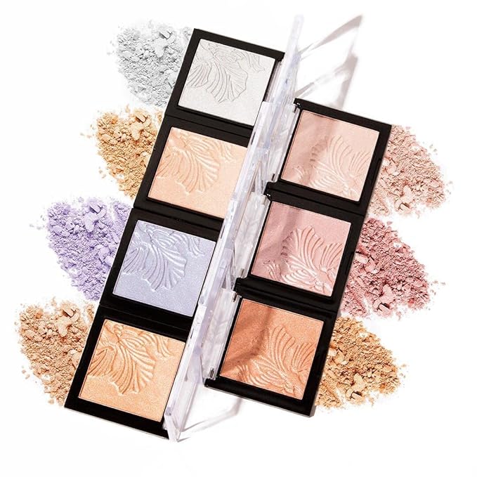 wet n wild MegaGlo Highlighting Powder, Highlighter Makeup, Shimmer Glow, Pink Rose Gold Bloom Time