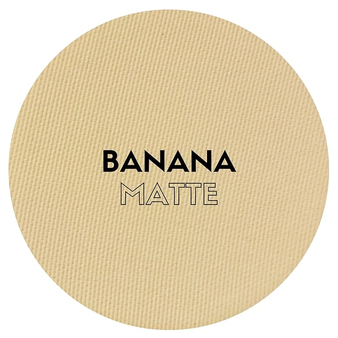Banana Setting Highlighting Pressed Powder Makeup - Yellow Under Eye Concealer, Color Corrector, Contour Highlight Palette Refill Magnetic Pan 37mm, Professional Cosmetics, Paraben Gluten Cruelty Free