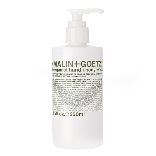MALIN+GOETZ Women's Bergamot Hand + Body Wash, Clear, 8.45 Fl Oz (Pack of 1)