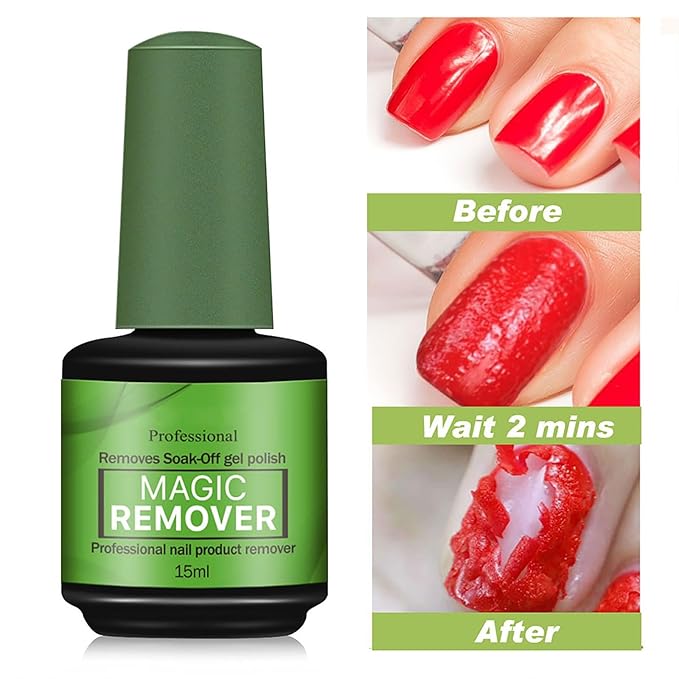 Gel Nail Polish Remover Acetone Nail Polish Remover Cuticle Remover Gel Polish Remover Gel Remover for Nails Removedor De Esmalte Gel 15 ml