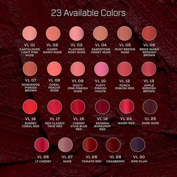 Radiant Professional Advanced Care Lipstick - Ultra Nourishing, Moisturizing Long Lasting Matte Lipstick With Vitamin E- UVA UVB Filters - VELVET (26 CHERRY)