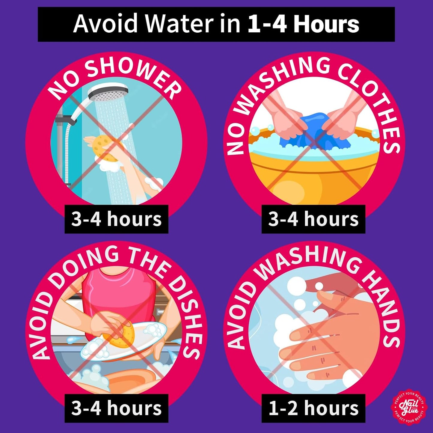 Teenitor Nail Glue for Press Ons, 3 Pack Best Nail Glue for Gel Tips with Nail Files, Super Strong Nail Glue for Broken Nail Brush on Nail Glue for Press on Nails