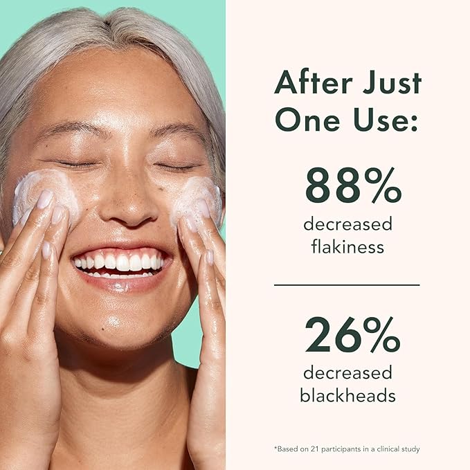 Rael Miracle Clear Face Wash – Gentle Exfoliating Cleanser with Succinic Acid & Minerals, Hydrating Formula for Daily Use, Ideal for Acne-Prone, Dry, Sensitive & Oily Skin, Vegan (5 fl oz)