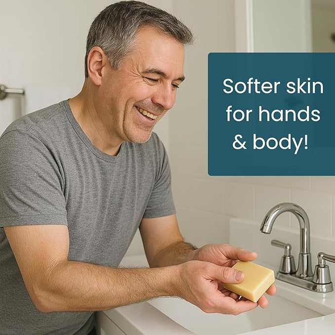 Eucalyptus Spearmint Soap Bar (3 Pack) - Goat Milk Soap for Men & Women - Natural, Handmade w/Real Milk - Dry Skin, Hands/Body - Premium, Gentle, No Dyes - (Large, 5oz)