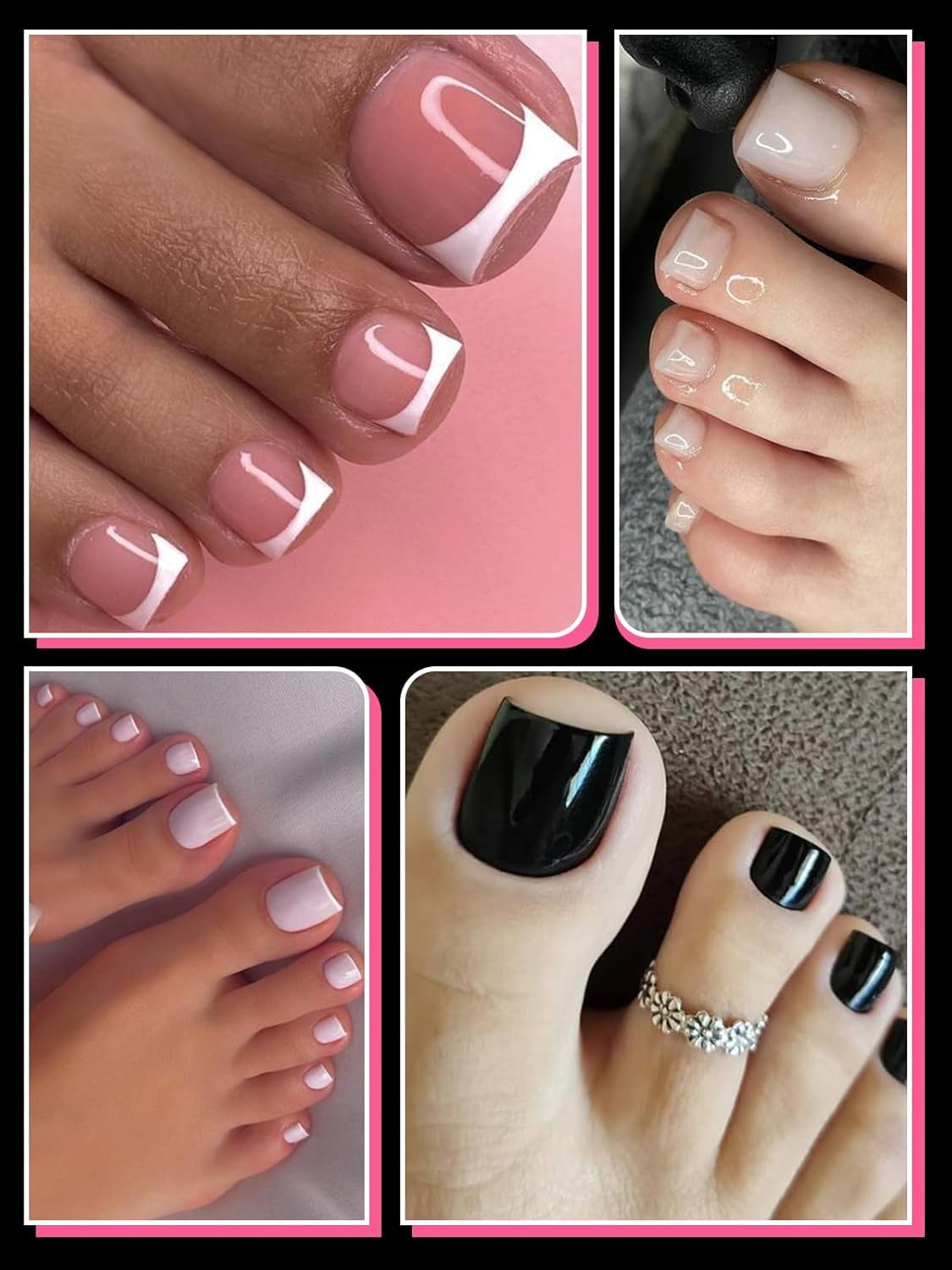 EBANKU Poly Gel Toenail Kit, Toe Dual Nail Forms Reusable Poly Gel Nail Kit for Toe Nail Extension Gel Press on Toe Nail Tips Poly Gel Toenail Forms for Women Pedicure Tools, 120PCS, 120 Sizes