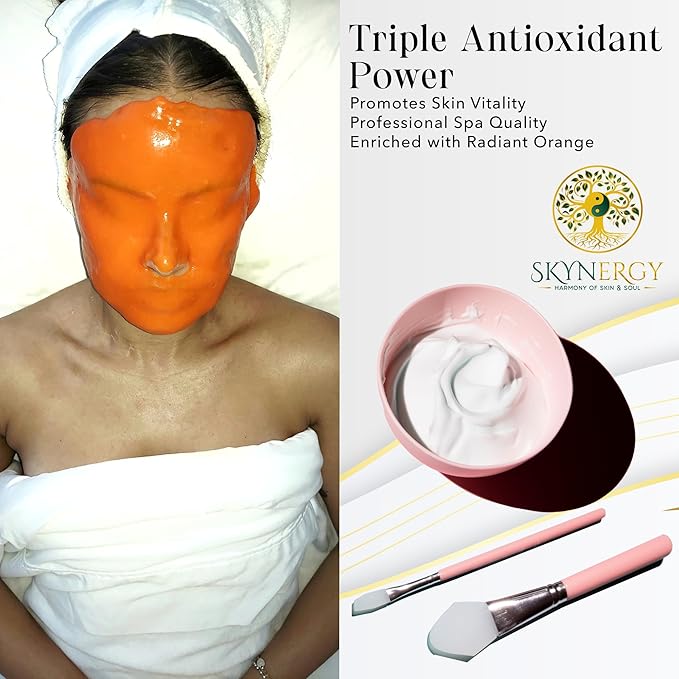 Radiant Orange Ultra Hydrating Jelly Mask -Professional Grade Hydroglo Facials Professional Peel Off Face Mask for Skin Hydration, Radiance, Reduced Fine Lines & Pigmentation | 30 fl oz