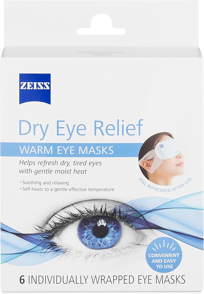 ZEISS Warm Eye Masks, 6 Count for Dry Eye Relief
