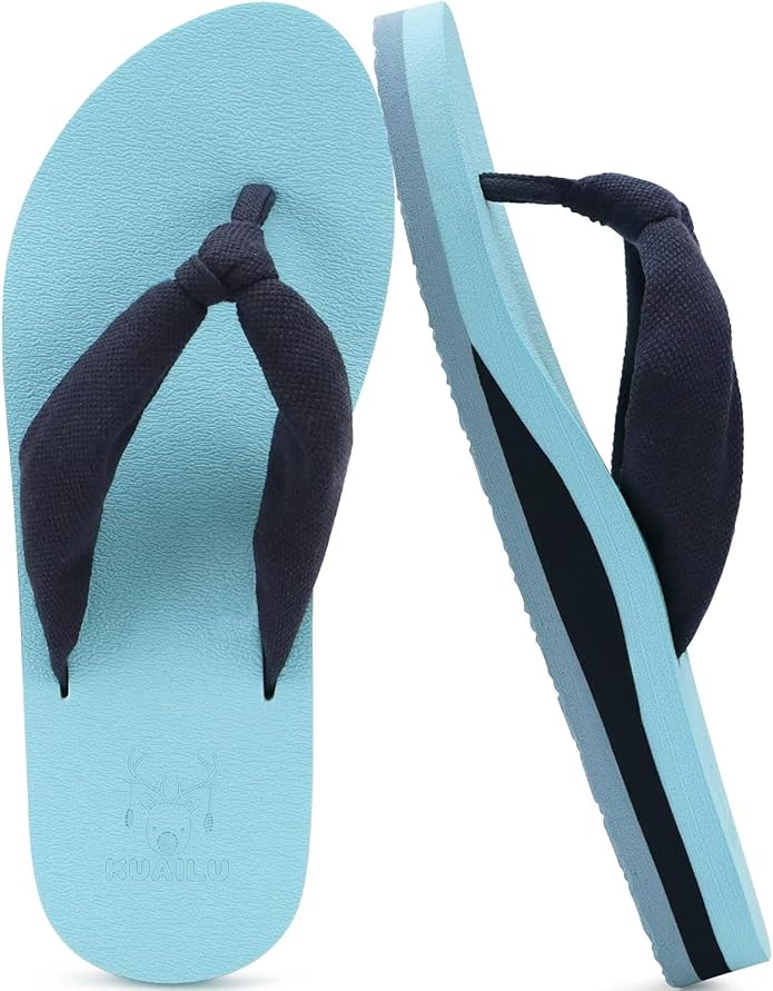 KuaiLu Womens Dressy Sandals Arch Support Yoga Mat Walking Cross Slides Ladies Slip on Orthotic Travel Outfits Slippers Cushion Comfortable