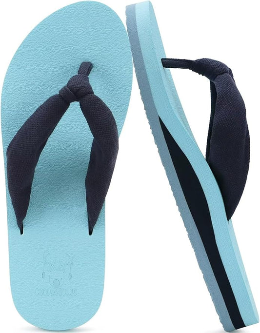 KuaiLu Womens Dressy Sandals Arch Support Yoga Mat Walking Cross Slides Ladies Slip on Orthotic Travel Outfits Slippers Cushion Comfortable