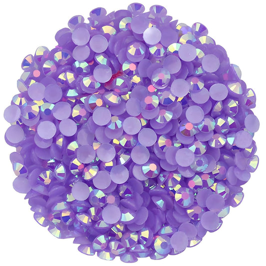 4500 Pcs SS6 2mm AB Flatback Rhinestones for Nails Art Crafts Glitter Round Shine Gems Crystals DIY Clothes Shoes （Purple AB）