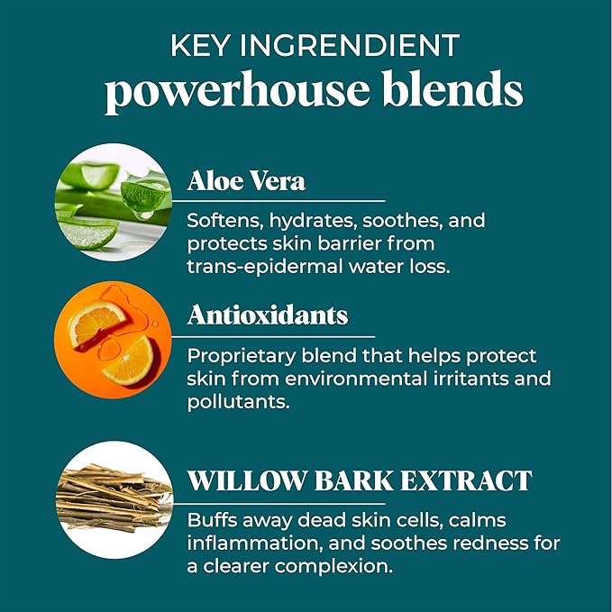 VI Derm Hydrating Gentle Purifying Cleanser – Face Wash with Aloe Vera, Antioxidants, and Willow Bark, Travel Size Mini Facial Cleanser for Makeup Removal and Sensitive Skin – 0.75 Fl Oz / 22 mL