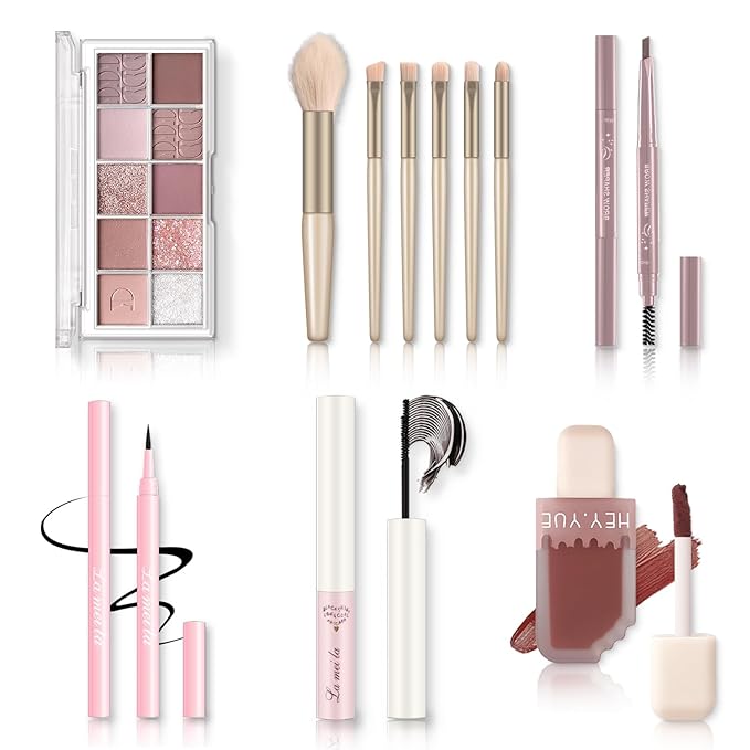 All in One Makeup Kit for Women Full Kit, Basic Cosmetics Kit for Beginner & Professionals, Eye Makeup Set Tween Girl, Make Up Kits for Teenagers, Makeup Gift Set for Girls, Women & Teens(10-Pink)