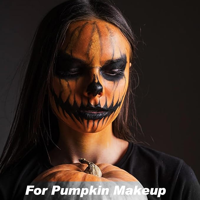 MEICOLY Yellow Face Body Paint Stick(1.06 Oz),Sally Makeup Dress Face Paint,Cream Blendable Body Paint Stick,Sweatproof Waterproof Ginger Tan Face Paint for Halloween Special Effects SFX Cosplay