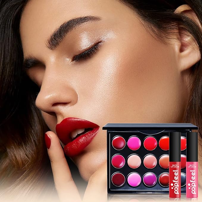 All-in-one Holiday Makeup Gift Set | Full Makeup Kit for Women Multipurpose Essential Bundle Include Eyeshadow Palette Lipstick Blush Concealer Face Powder Eyeliner Mascara Lipgloss Brush