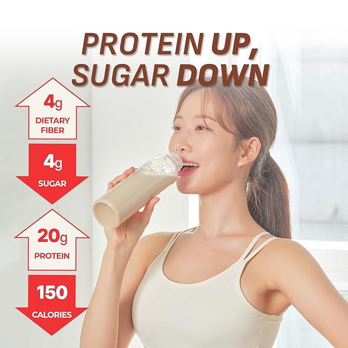 Dolce Latte Protein Shake, 20g Protein, Low Sugar, Keto-Friendly Meal Replacement Shake, 22.22oz, 14 Servings, With Crunchy Protein Balls