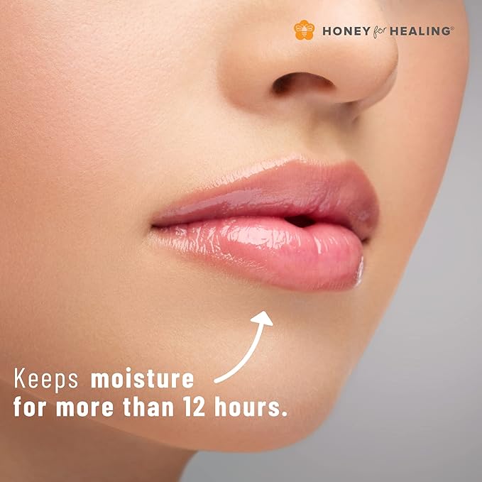 Lip Balm Moisturizer with Manuka Honey 15+ UMF, Coconut Oil, and Castor Oil For Chapped, Cracked, Dry Lips | Protects, Smoothes, and Nourishes your Lips | 0.25 oz / 7 gr. (Soft Rose)