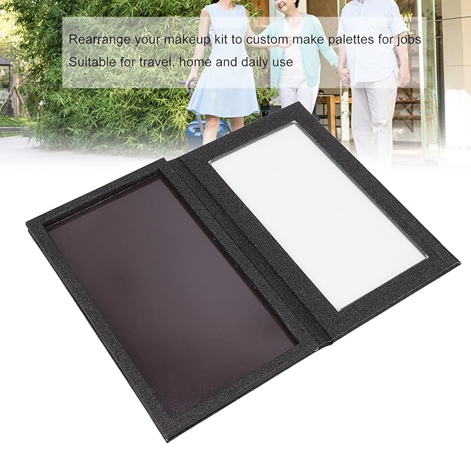 Empty Magnetic Palette, Professional Magnetic Palette Eyeshadow Lipstick Storage DIY Empty Makeup Display Pans Portable Makeup Palette For Travel Home and Daily Use, 8.07 x 4.88in