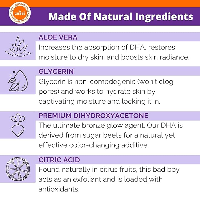 Sun Laboratories By Giesee Ultra Dark Spray Tan Solution 1 Gallon - Self Tanner Spray Bottle Kit with Tanning Lotion, Face Tanner, and Non-Toxic Tanning Lotion, Ideal for Sunless Tanning