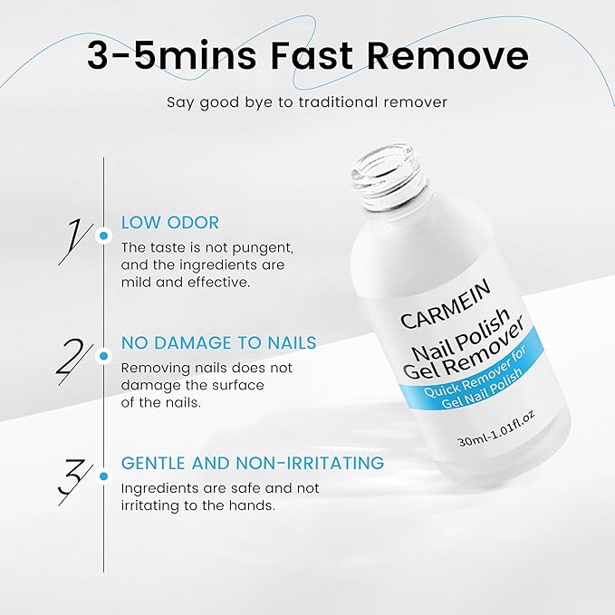 Gel Nail Polish Remover quickly breaks down and removes soak-off gel polish from nails (1pcs, Gel Nail Polish Remover)