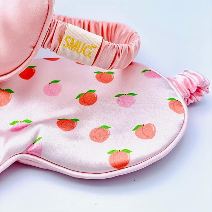 SMUG Satin Sleep Mask & Eye Mask | Travel Sleep Masks for Women & Men | Soft Sleeping Eye Mask to Nourish Skin & Reduce Dark Circles | Eye Sleep Mask Shades to Block Out Light | Pink