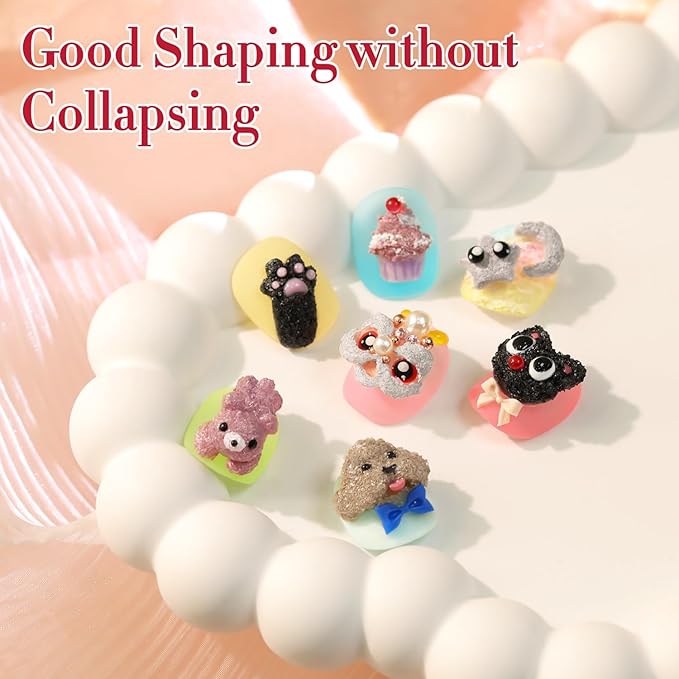 Double Rhythm 3D Nail Gel Solid Sculpting Gel for Nail Art Non-Sticky Hard Gel for Building Carving Molding Nail Extension Soak Off UV/LED Salon Home DIY 0.5 Oz (Gypsum Silver Gray)