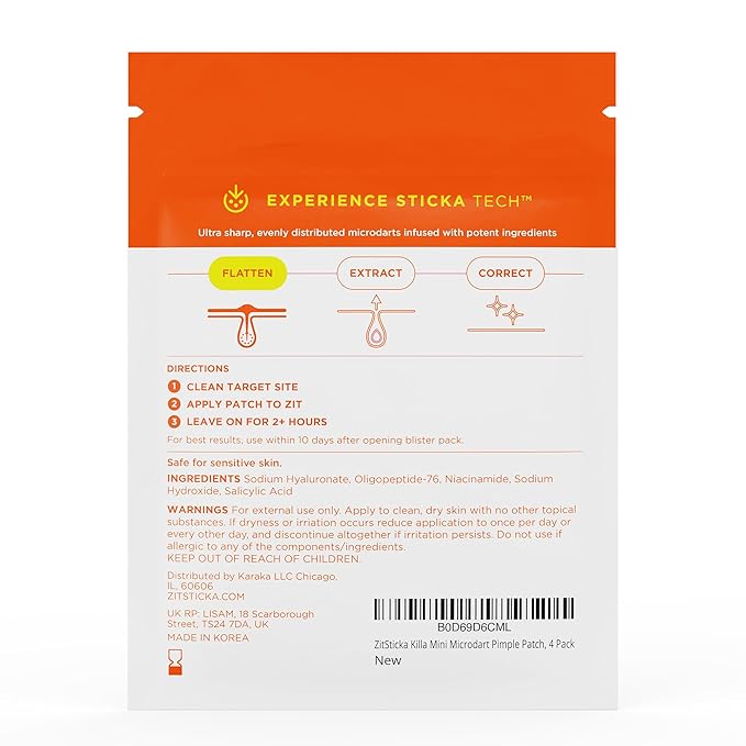 ZitSticka Killa Pimple Patches for Face - World's Most Potent Pimple Patch with Fast-Acting Microdarts - Starts Working within 6 Hours for Deep, Early-Stage Zits - Mini 16 Count