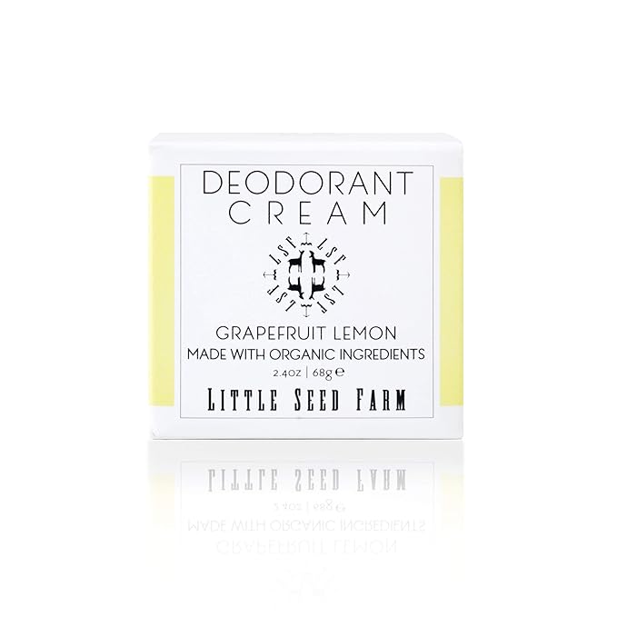 Little Seed Farm All Natural Deodorant Cream, Aluminum Free Deodorant for Women or Men, 2.4 Ounce - Grapefruit Lemon