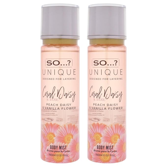 So...? Unique Body Mist - Coral Daisy for Women - 5.1 oz Body Mist - Pack of 2