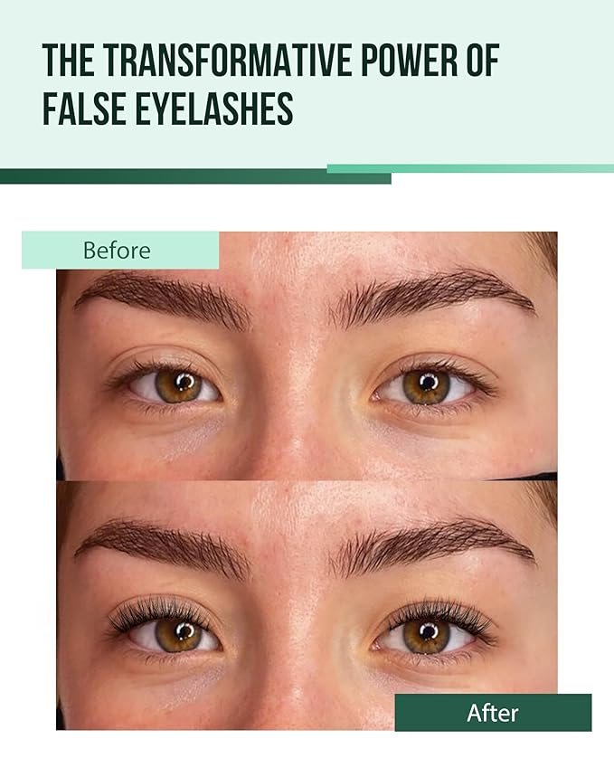 Lashes Natural Cat Eye Lashes Wispy Lashes 13mm False Lashes Wispy Lashes C Curl Strip Eyelashes Thin Cotton Band Soft Fake Eyelashes False Lashes Pack 7 Pairs