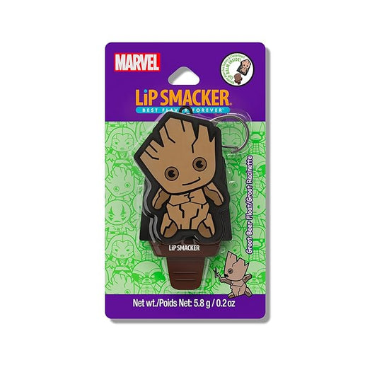 Lip Smacker Marvel Guardians of the Galaxy Lippy Pals, Clear & Glossy, Fun & Giftable, Cruelty Free – Groot Beer (Keychain)