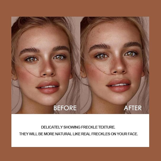 2 Pack Freckle Pen,Liquid Face Fake Freckles Makeup Pen to Create Natural Freckle Makeup and Freck beauty,Fake Freckles Waterproof for Lifelike Sunkissed Makeup,Mole Pen (01Light+02Medium)