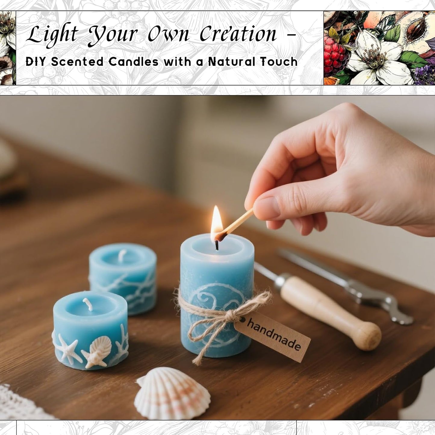 HIQILI Tidal Sonata Fragrance Oil for Diffuser, Ocean & Lemon Scents, Candle & Soap Making, Personal Care Scenting, Aquatic Notes, Long-Lasting Scents - 1 Fl Oz