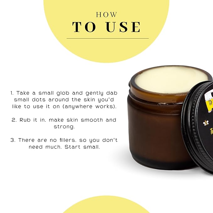 Vanman’s - Tiny Bison Tallow and Honey Balm - Unscented Grass-Fed/Finished Bison Tallow and Manuka Honey Cream with Royal Jelly - For Dry, Delicate Skin - 0.25 oz