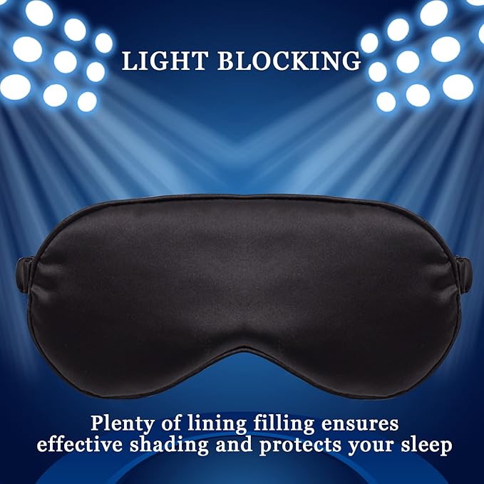 Sleep Masks 4 Pack Silky Eye Cover Soft Satin Blindfold Elastic Strap Night Eye Shade for Women Men