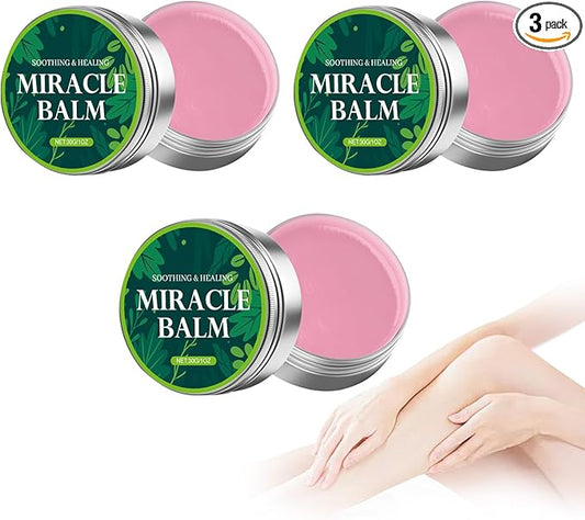 Miracle Balm, Soothing Balm for Joints, Back, Legs & Feet, Non-Greasy (3PCS)