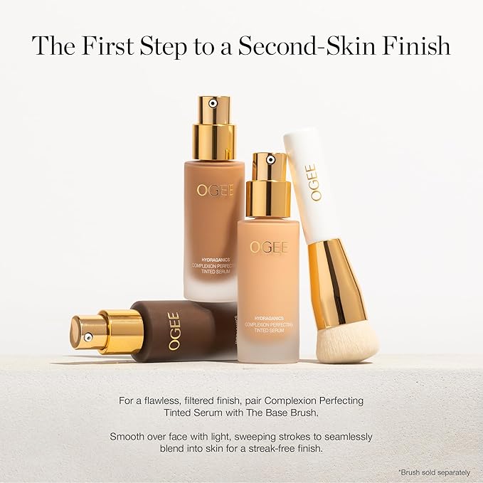 Ogee Complexion Perfecting Liquid Foundation - Lightweight Tinted Moisturizer For Face (Juniper 3.25W - Medium Light Tan, Bright-Golden Undertone) - with Vitamin C & Jojoba Oil - Certified Organic