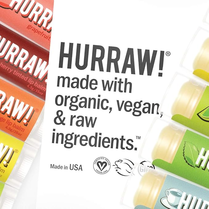 Hurraw! Black Cherry Tinted, Unscented, Moon Night Treatment Lip Balm Slim Slider Tins, 3 Pack Bundle: Organic, Certified Vegan and Cruelty Free All Natural. Bee, Shea, Soy & Palm Free. Made in USA