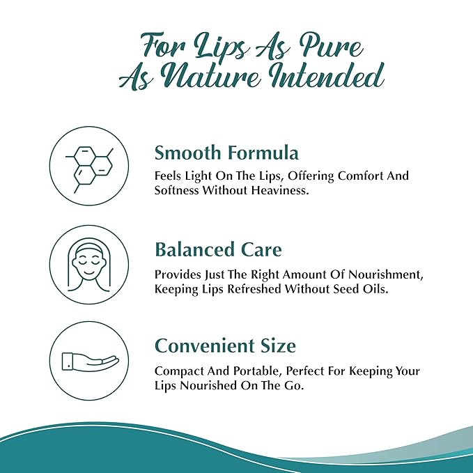 Moisturizing Tallow Lip Balm – Grass-Fed Beef Tallow with Organic Coconut Oil, Beeswax, and Vitamin E – Unscented Lip Balm Set – Travel Essential - 3-Pack