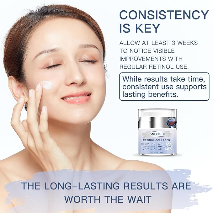 Instant Face Lift Cream with Retinol,Collagen & Hyaluronic Acid,Retinol Face Moisturizer for Wrinkles, Neck & Décolleté, Neck Firming Cream for Women & Men, 1.7 Fl Oz