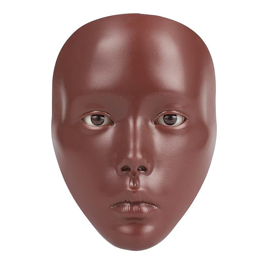 Makeup Practice Mannequin Face, 5d Reusable Silicone Makeup Practice Board Full Face with Makeup Brushes Sponge Set and Eyeshadow Board Makeup Kit for Emerging Makeup Artist, Girl's Gift