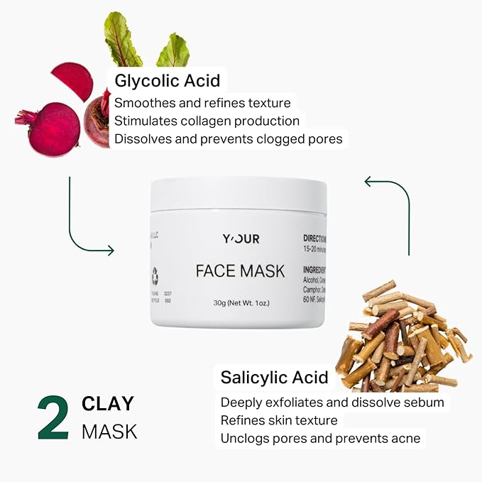 Y’OUR Acne-Care Sets: Acne Treatment Duo, 3-Step Acne Set, Purify & Treat Acne Set, Bloom & Blur Acne Set, Adult Acne Set. 4-Step Purifying Acne System. Made in USA