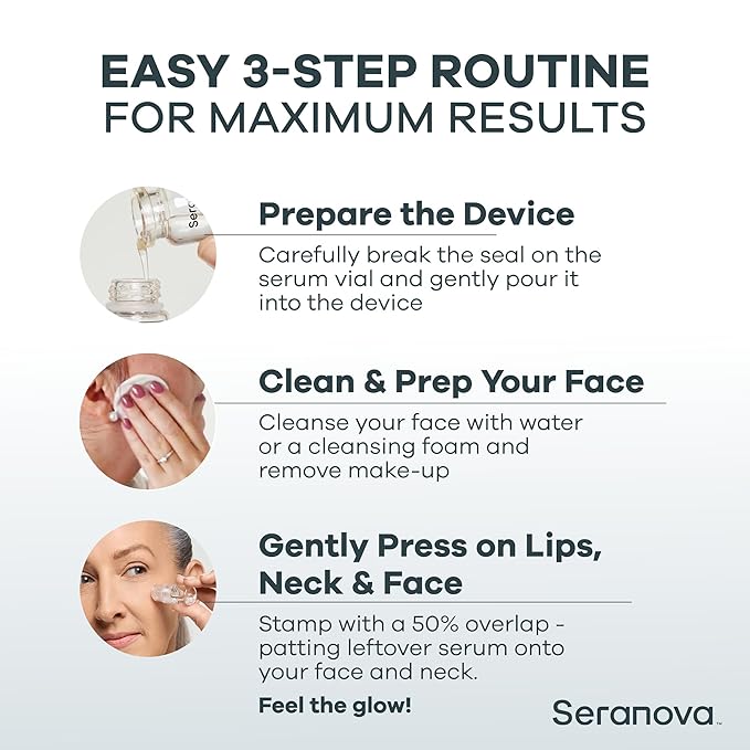 Seranova Micro Infusion for Skin Care, Facial Moisturizing Essence, Serum Smooth Skin Facial Serum for All Skin Types, 1-Month Supply