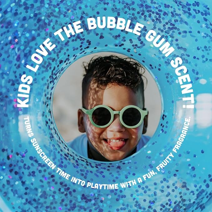 SPF 70 Kids Sunscreen Spray with Bubble Gum Scent 6oz - Reef Act Compliant no 67 Octinoxate & Oxybenzone Free - Sun Screen Broad Spectrum UVA/UVB - Sunscreen Waterproof and Non-Greasy