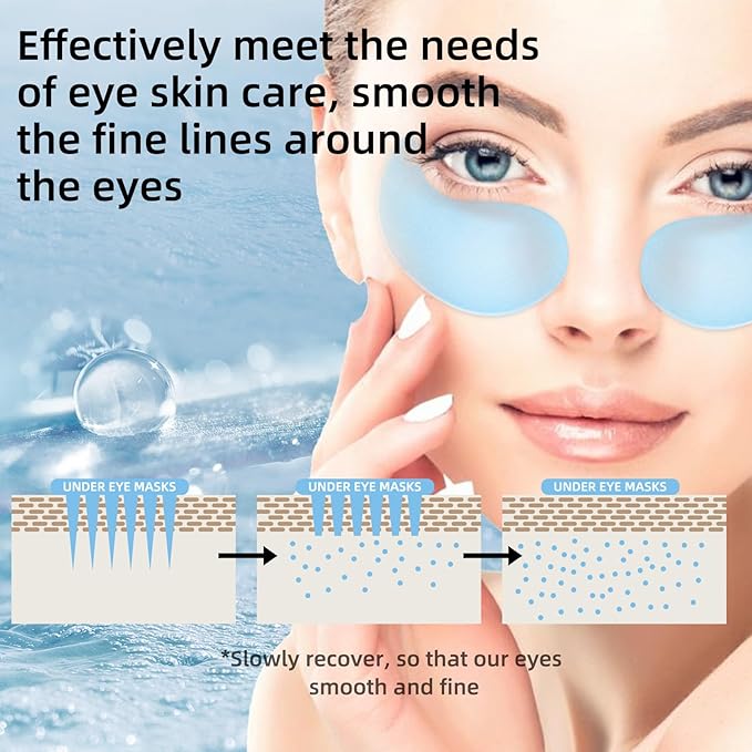 Under Eye Patches Masks for Eye Bags, Puffy Eyes, Fine Lines, Wrinkles, Dark Circles Treatment with Collagen and Retinol, Collagen Reduce Wrinkles Eye Masks, Lift, Firm Eyes Skin, 60 Pcs