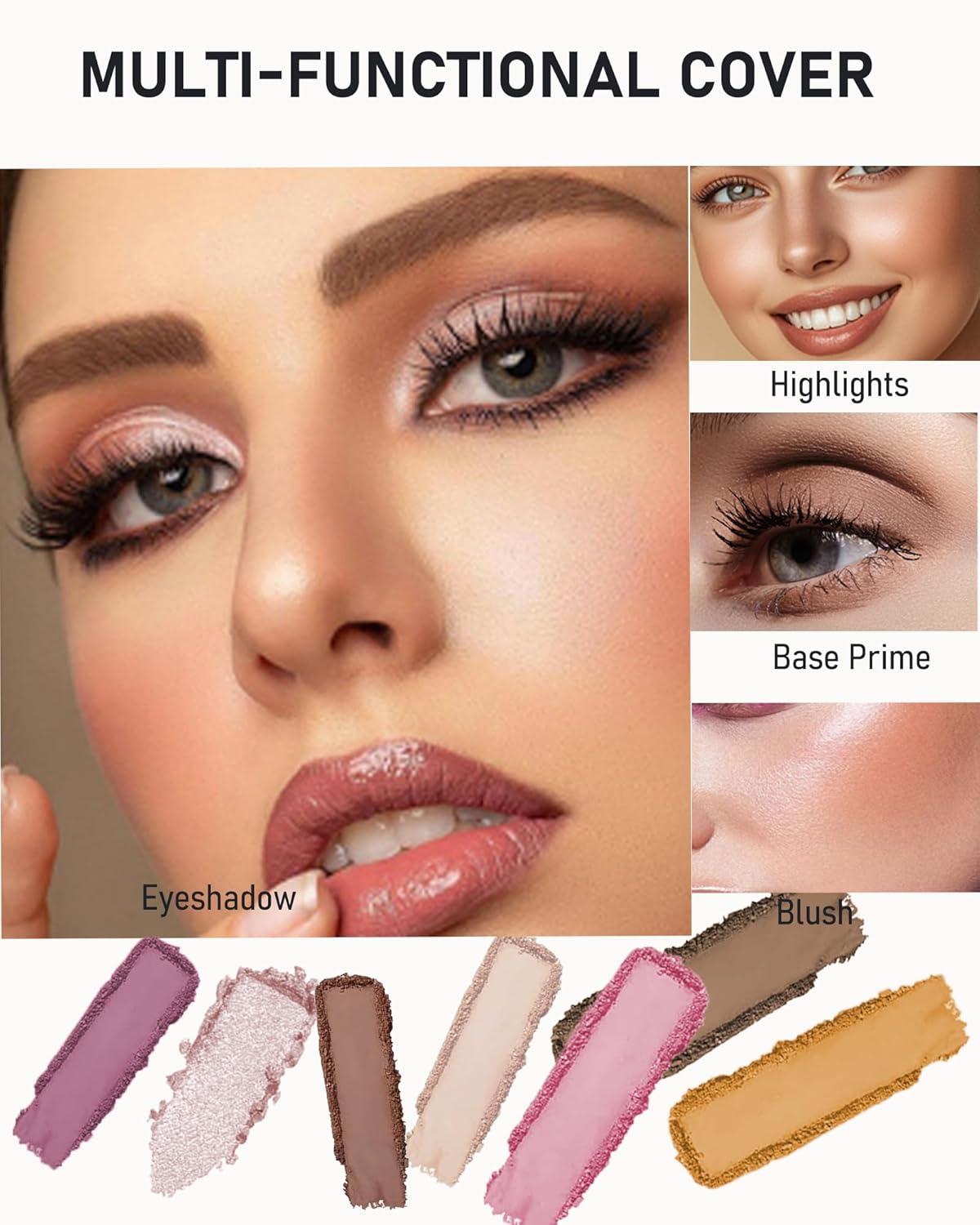 Single Matte Eyeshadow, Light Nude Brown Eye Shadow Palette Makeup for Older Women, High Pigment Waterproof Pressed Eye Shadows Powder with Smooth Lightweight,Blendable for Daily Eye Look-216